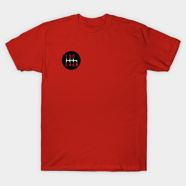 6 speed manual transmission logo T-Shirt by etihi111@gmail.com